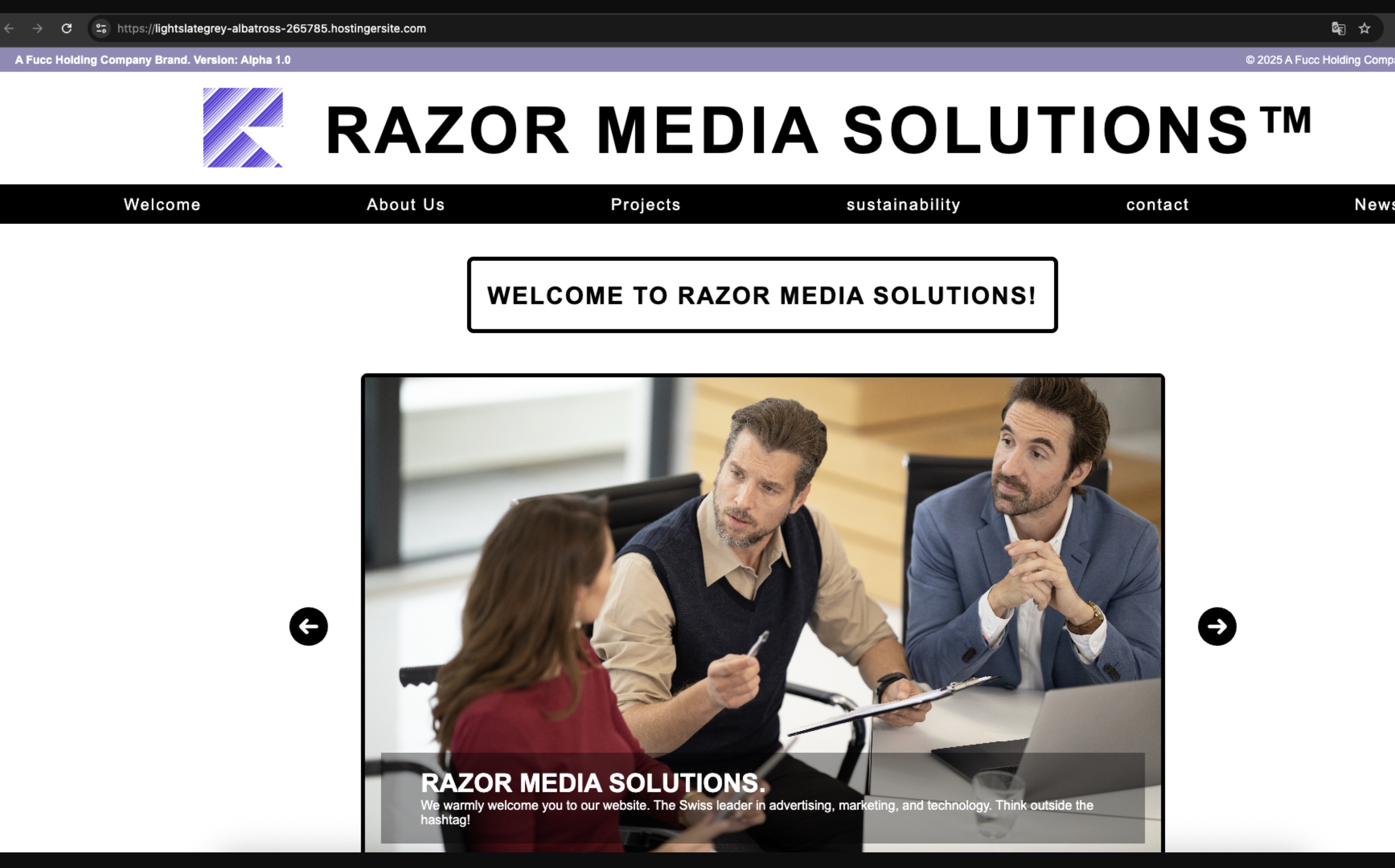 First Website Screenshot